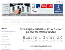 Tablet Screenshot of electricgates-uk.co.uk